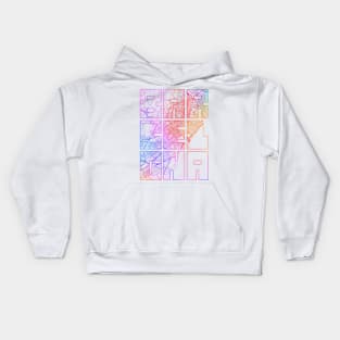 Barcelona, Spain City Map Typography - Colorful Kids Hoodie